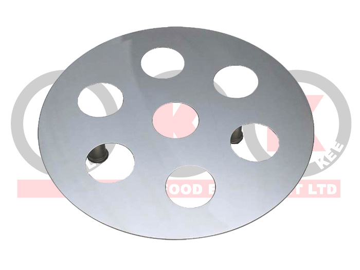 S/S 7 HOLES DIM SIM ROUND PLATE-610mm 