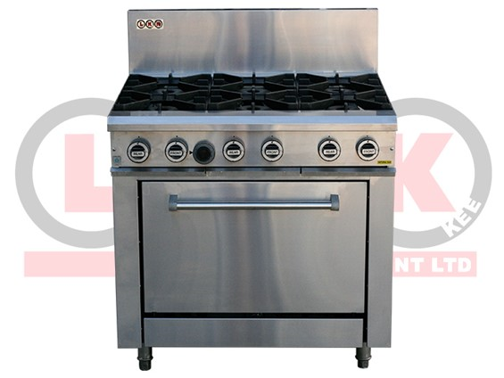 LKK 6 OPEN BURNER WITH STATIC OVEN